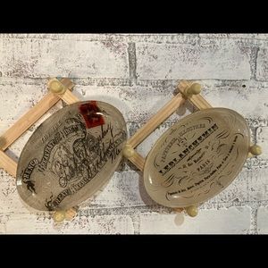 Set of 2 vintage French plates